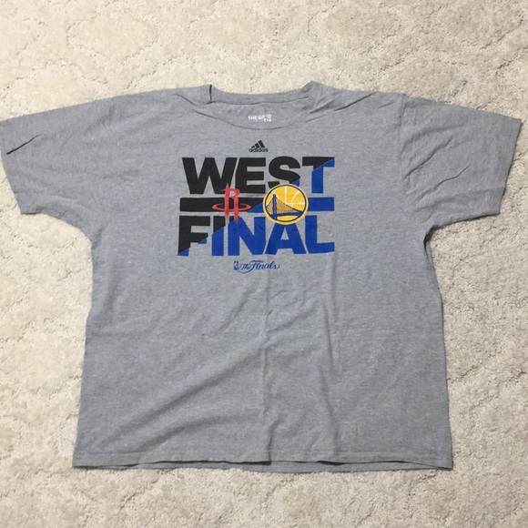 Men's Adidas Houston Rockets & Golden State Shirt - Picture 1 of 4